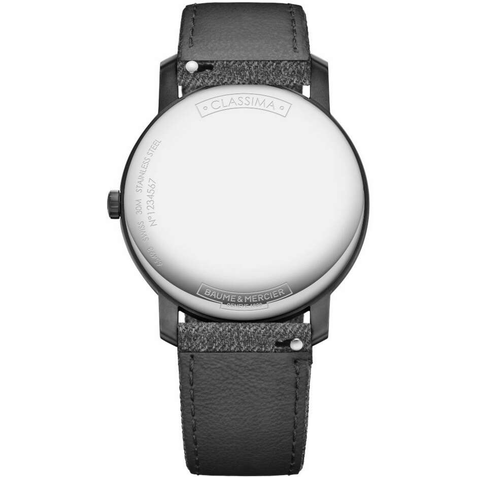 Baume&Mercier Classima blackstell quartz watch with blue dial