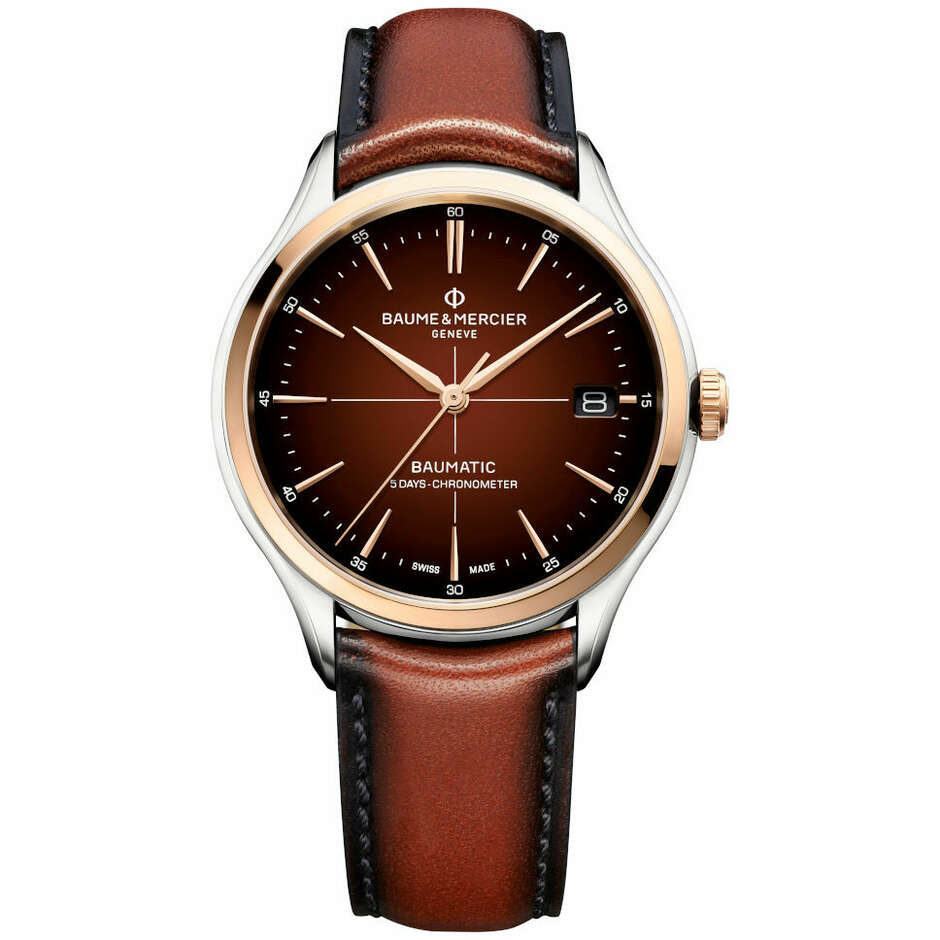 Baume&Mercier Clifton Baumatic steel and gold watch