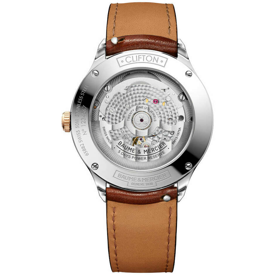 Baume&Mercier Clifton Baumatic steel and gold watch