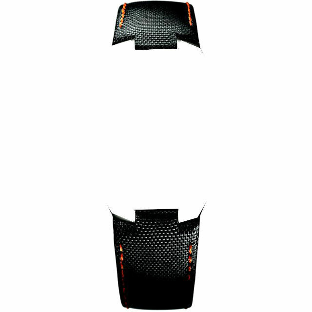 Baume & Mercier fabric strap with orange stitching for Riviera chronograph