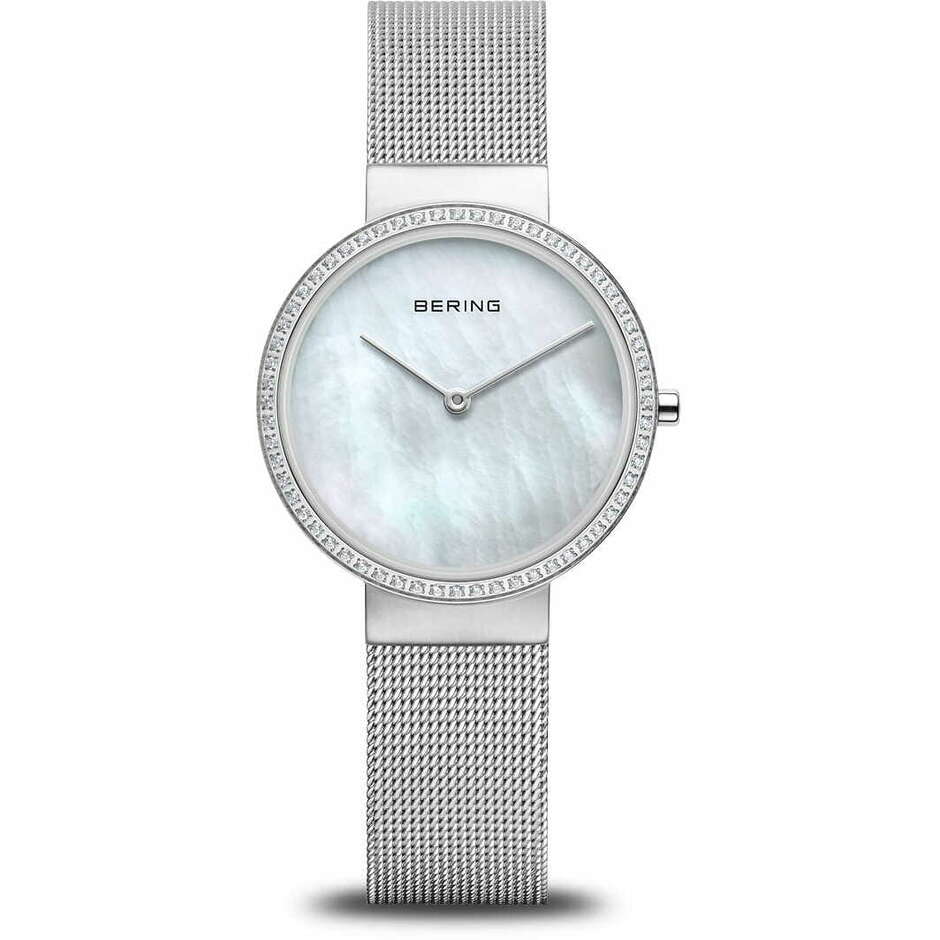 Bering women's watch with mother-of-pearl dial and crystals.