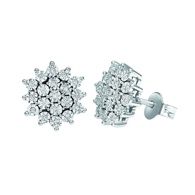 Bliss earrings in white gold and diamonds