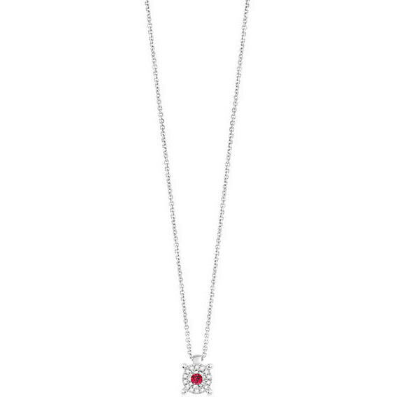 Bliss necklace in gold, diamonds and ruby
