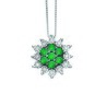 Bliss necklace in white gold, diamonds and emeralds Emerald
