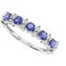 Bliss ring in white gold, diamonds and sapphires Blue sapphire