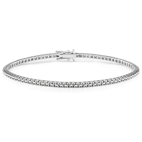 Bliss Splendido Tennis Bracelet in white gold and diamonds 19 cm