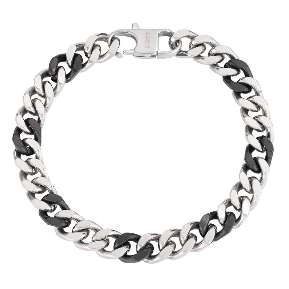 Bracciale a catena Amen in acciaio e pvd nero