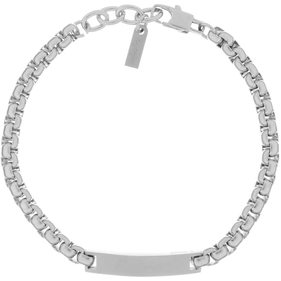 Bracciale Amen da uomo in acciaio con piastra centrale