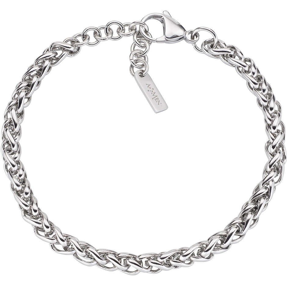 Bracciale Amen da uomo in acciaio maglia intraccio