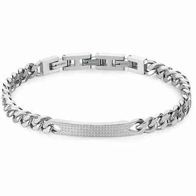 Bracciale Brosway Bullet in acciaio maglia a catena e piastra centrale Bracciale Brosway Bullet in acciaio maglia a catena e piastra centrale