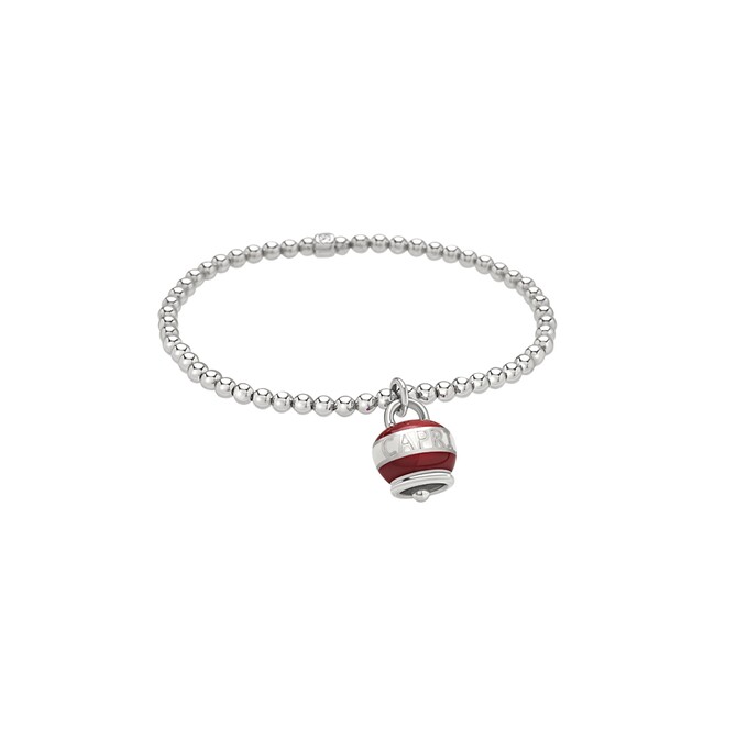 Bracciale Chantecler campanella DOLCE VITA argento e smalto bianco e rosso