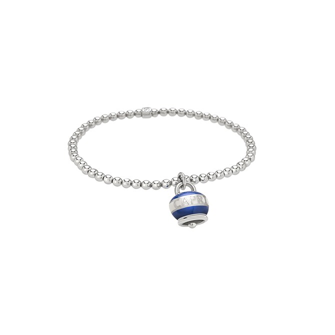 Bracciale Chantecler campanella in argento e smalto bianco e blu