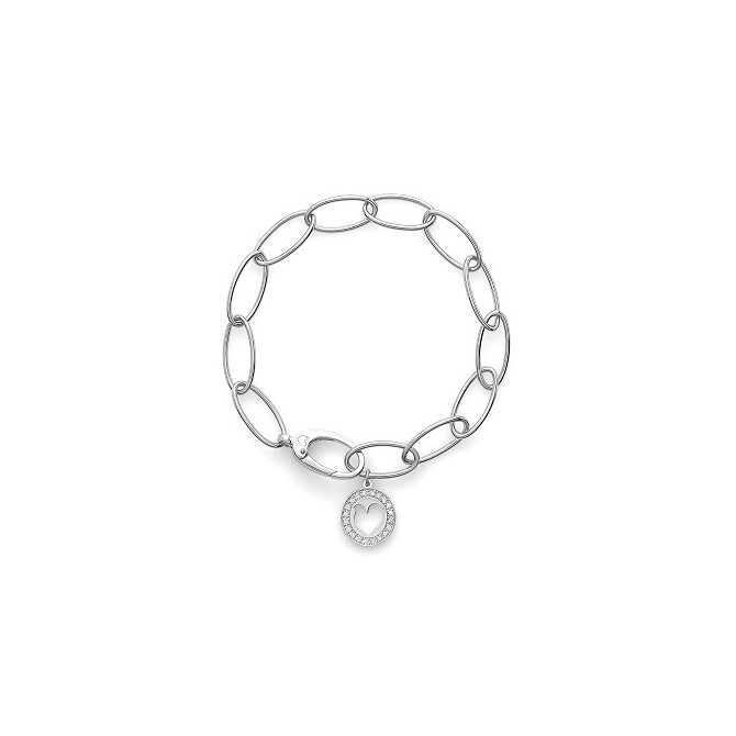 Bracciale Chantecler cm 20 in oro bianco con elemento in diamanti