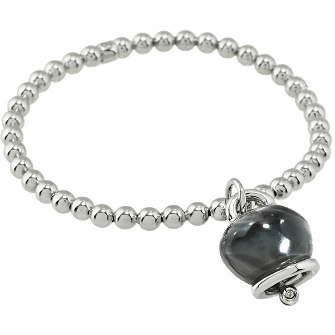 Bracciale Chantecler elastico campanella in resina nera