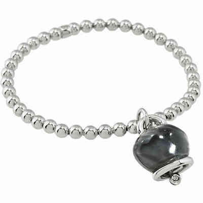 Bracciale Chantecler elastico campanella in resina nera