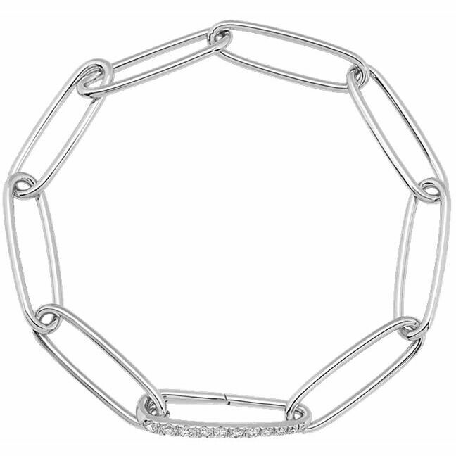 Bracciale Chantecler in oro bianco con chiusura in diamanti