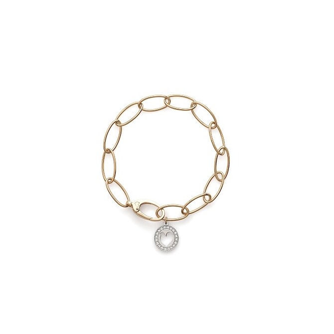 Bracciale Chantecler in oro rosa 18Kt con un elemento in diamanti