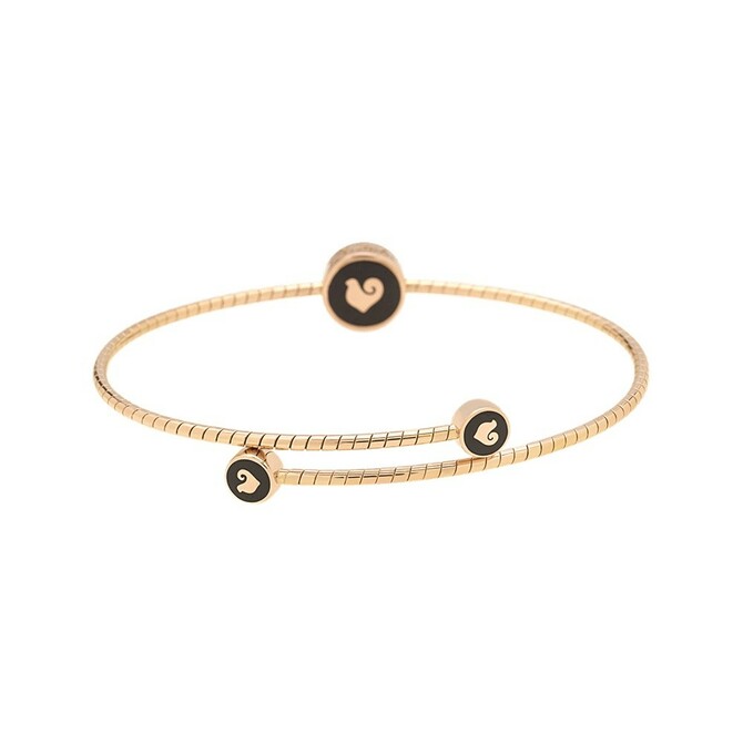 Bracciale Chantecler Paillettes in oro rosa e diamanti neri