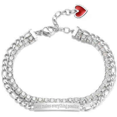 Bracciale da Donna in Acciaio con Ciondolo e con Cristalli Brosway Desideri Bracciale da Donna in Acciaio con Ciondolo e con Cristalli Brosway Desideri