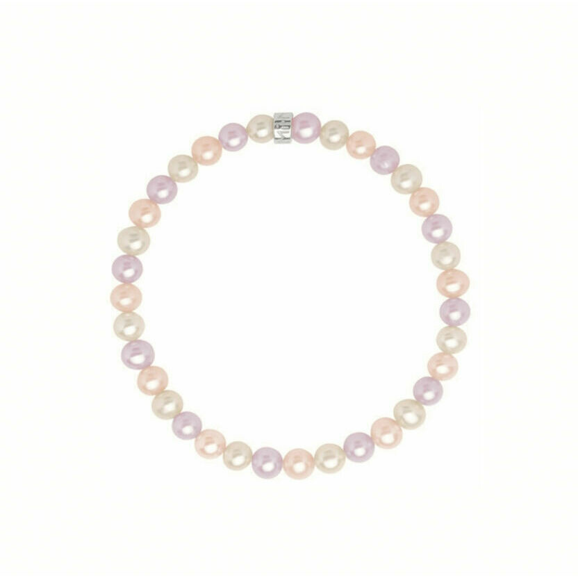 Bracciale elastica Mimi con perle multicolor 5-6 mm
