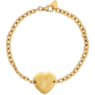 Bracciale Emotion Cuore dorato con impronta digitale Bracciale Emotion Cuore dorato con impronta digitale