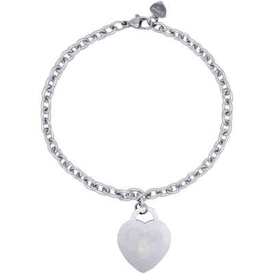 Bracciale Emotion cuore pendente e impronta digitale Bracciale Emotion cuore pendente e impronta digitale