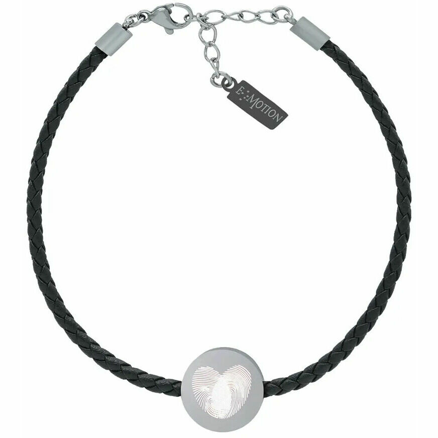 Bracciale Emotion in cuoio e impronta digitale