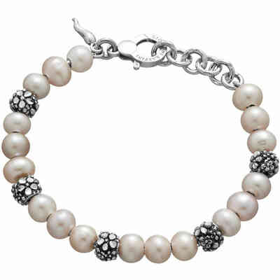 Bracciale Giovanni Raspini Blossom in argento e perle rosa Bracciale Giovanni Raspini Blossom in argento e perle rosa
