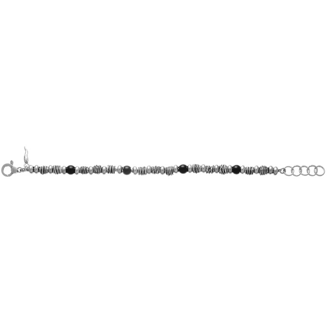 Bracciale Giovanni Raspini Bond in argento e onice piccolo