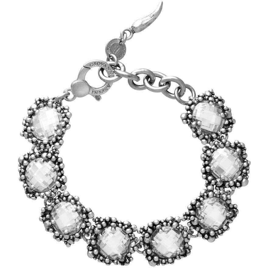 Bracciale Giovanni Raspini Shine in argento e cristalli trasparenti