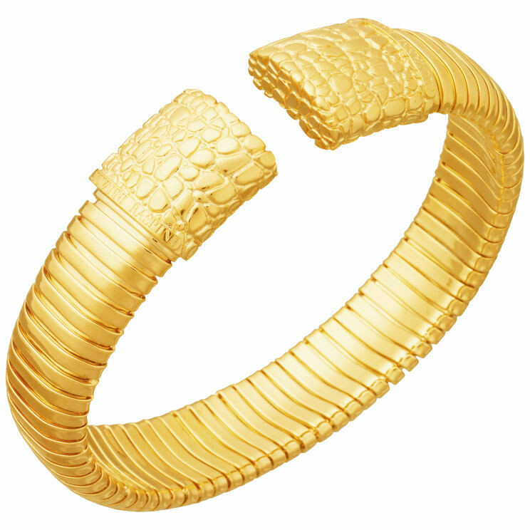 Bracciale Giovanni Raspini Tubogas Croco Dorato medio