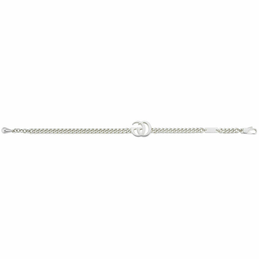 Bracciale Gucci GG Marmont in argento maglia a catena