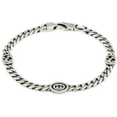 Bracciale Gucci Interlocking G groumette in argento Bracciale Gucci Interlocking G groumette in argento