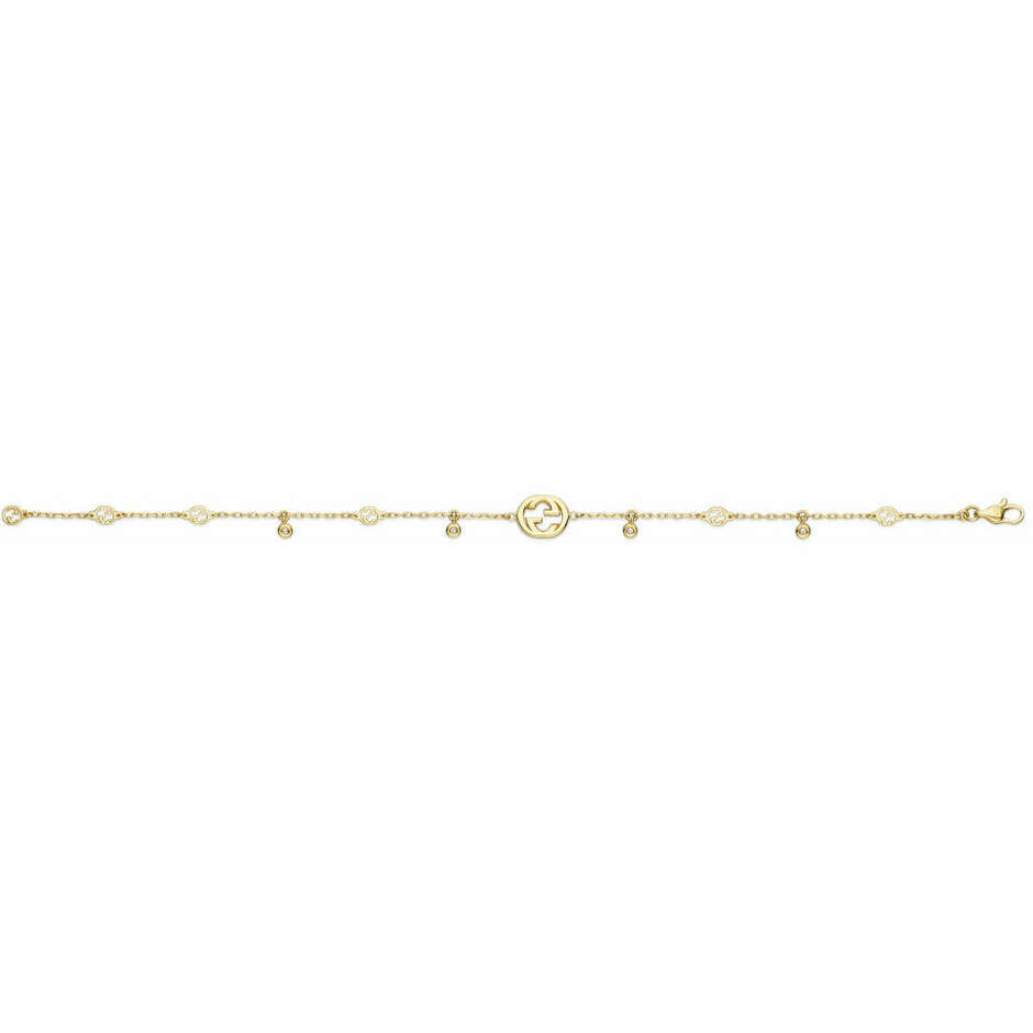 Bracciale Gucci Interlocking G in oro giallo e diamanti