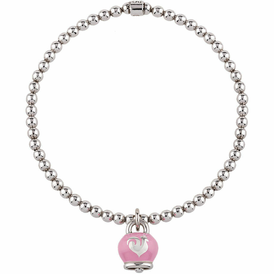 Bracciale in argento Chantecler con Campanella in smalto e farfalle sul retro