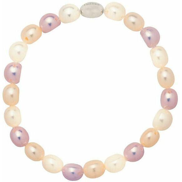 Bracciale Mimi elastica con perle multicolor bottone 7 mm