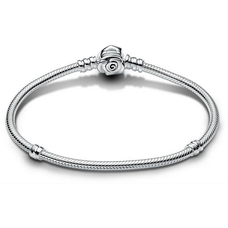 Bracciale Pandora con Chiusura a Rosa