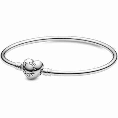 Bracciale Pandora Rigido con Chiusura a Cuore Bracciale Pandora Rigido con Chiusura a Cuore