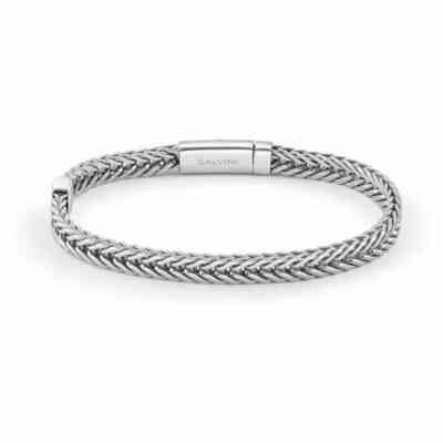 Bracciale Salvini da uomo maglia quadrate con diamantino