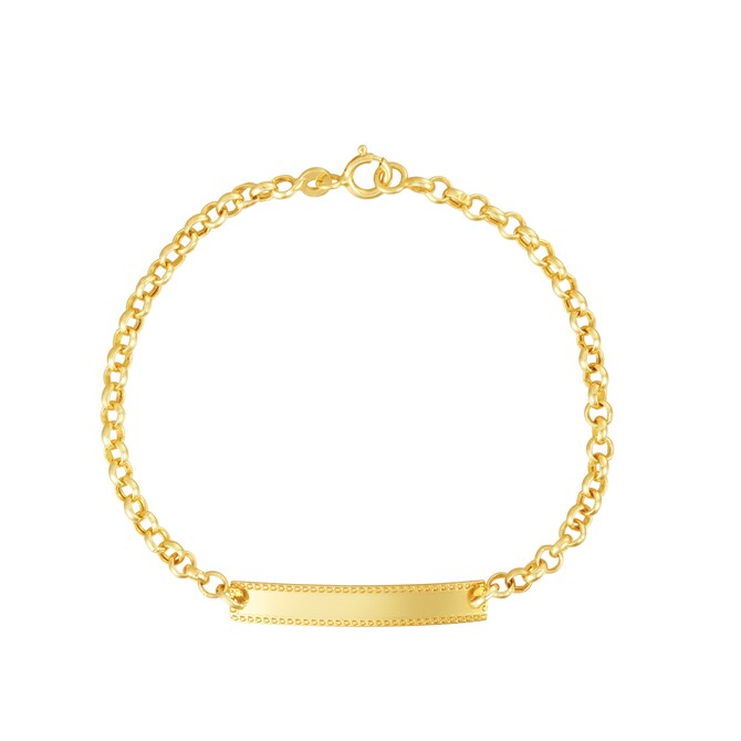Bracciale Stroili bimbo in oro giallo con targhetta
