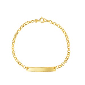 Bracciale Stroili bimbo in oro giallo con targhetta Bracciale Stroili bimbo in oro giallo con targhetta
