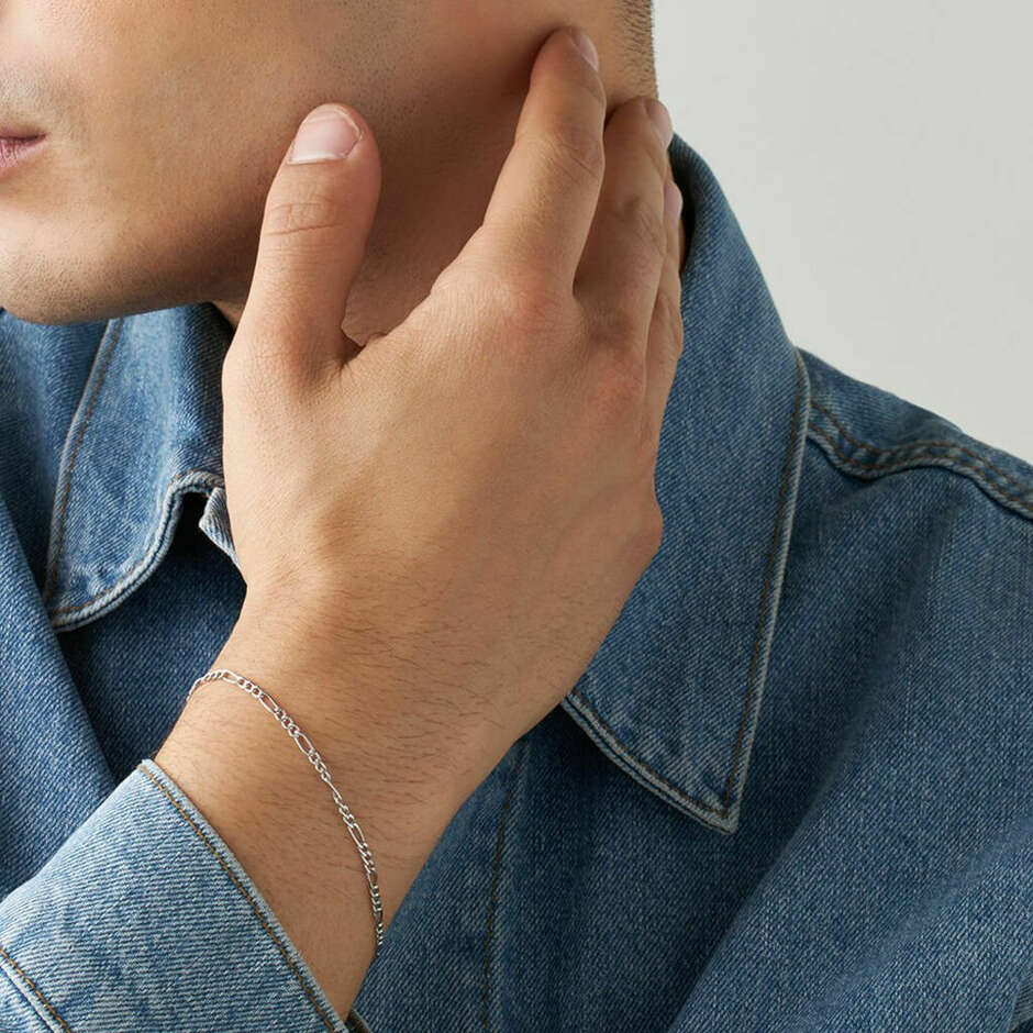 Bracciale Stroili catena alternata in oro bianco