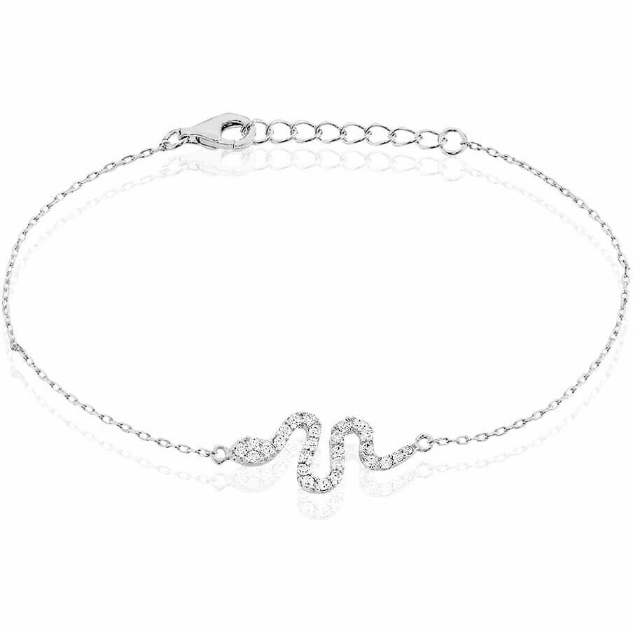 Bracciale Stroili Serpente in argento e pave di zirconi