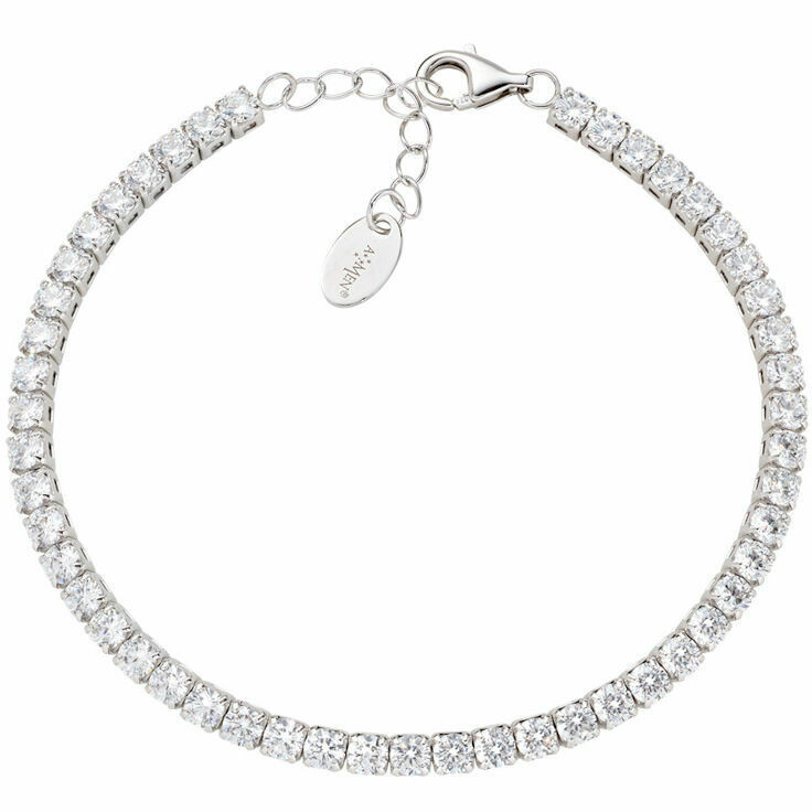 Bracciale Tennis Amen con zirconi bianchi 3 mm