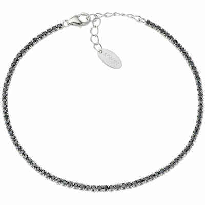 Bracciale Tennis Amen con zirconi Neri 1,5 mm