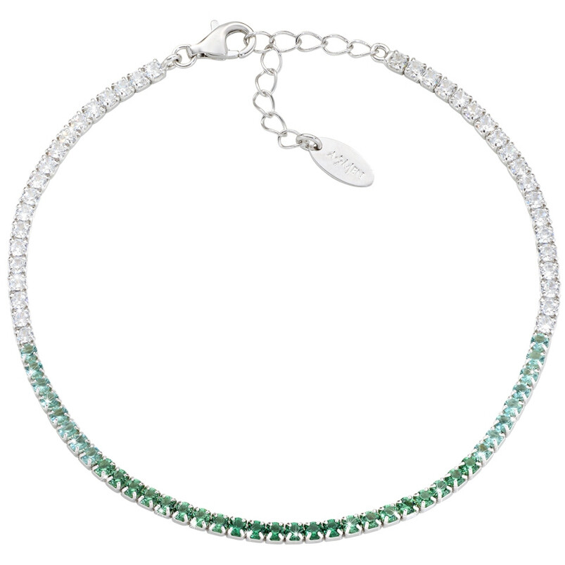 Bracciale Tennis Amen degradè verde 2 mm