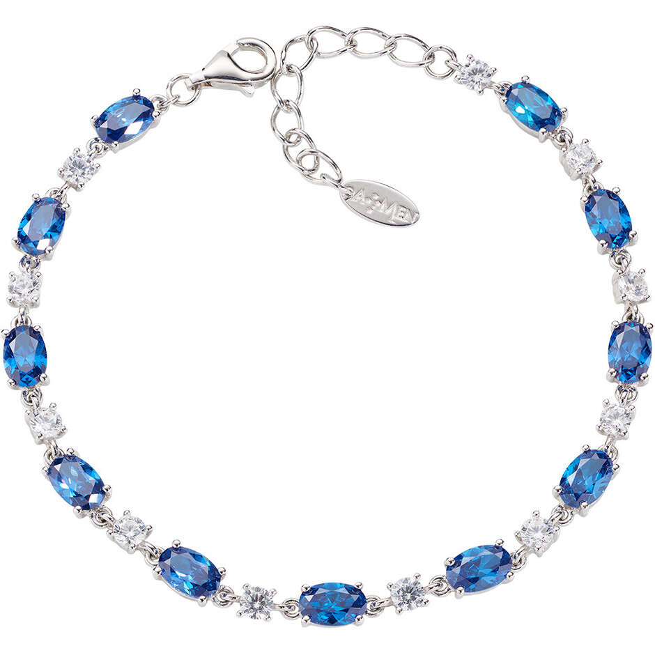 Bracciale tennis Amen Stardust in argento e zirconi blu e bianchi