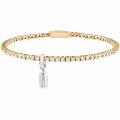 Bracciale Tennis Bliss in argento dorato e zirconi bianchi 17,5cm Bracciale Tennis Bliss in argento dorato e zirconi bianchi 17,5cm