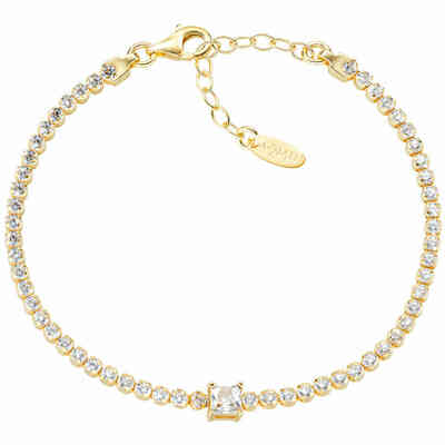 Bracciale Tennis in Argento dorato con Zirconi Bianchi Amen Bracciale Tennis in Argento dorato con Zirconi Bianchi Amen