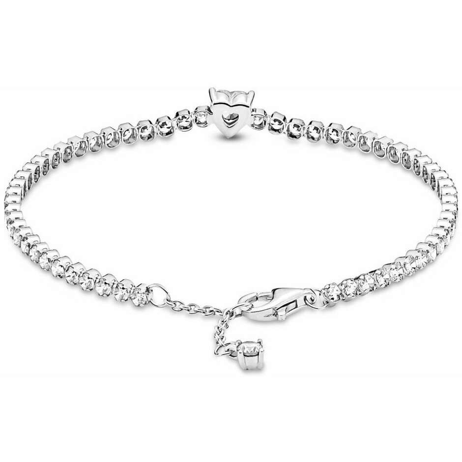 Bracciale Tennis Pandora con Cuore in rilievo